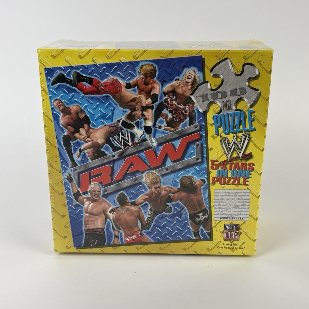 WWE Raw Puzzle 100 Piece Master Pieces 2005 Stars Collectible Game New Sealed